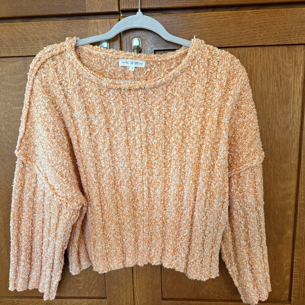 Free The Roses Cropped Sweater